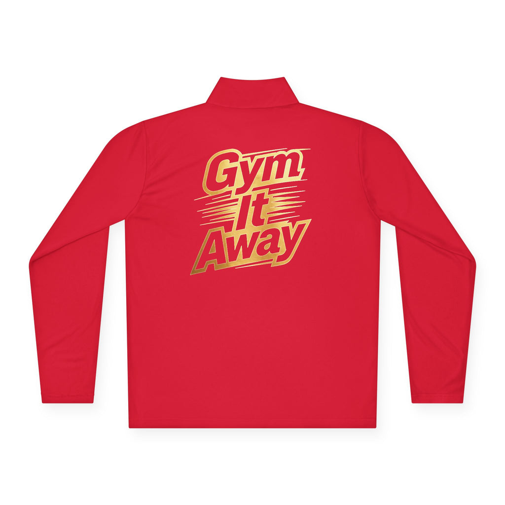 Gym It Away Quarter-Zip Pullover — Gold Fitness Pullover
