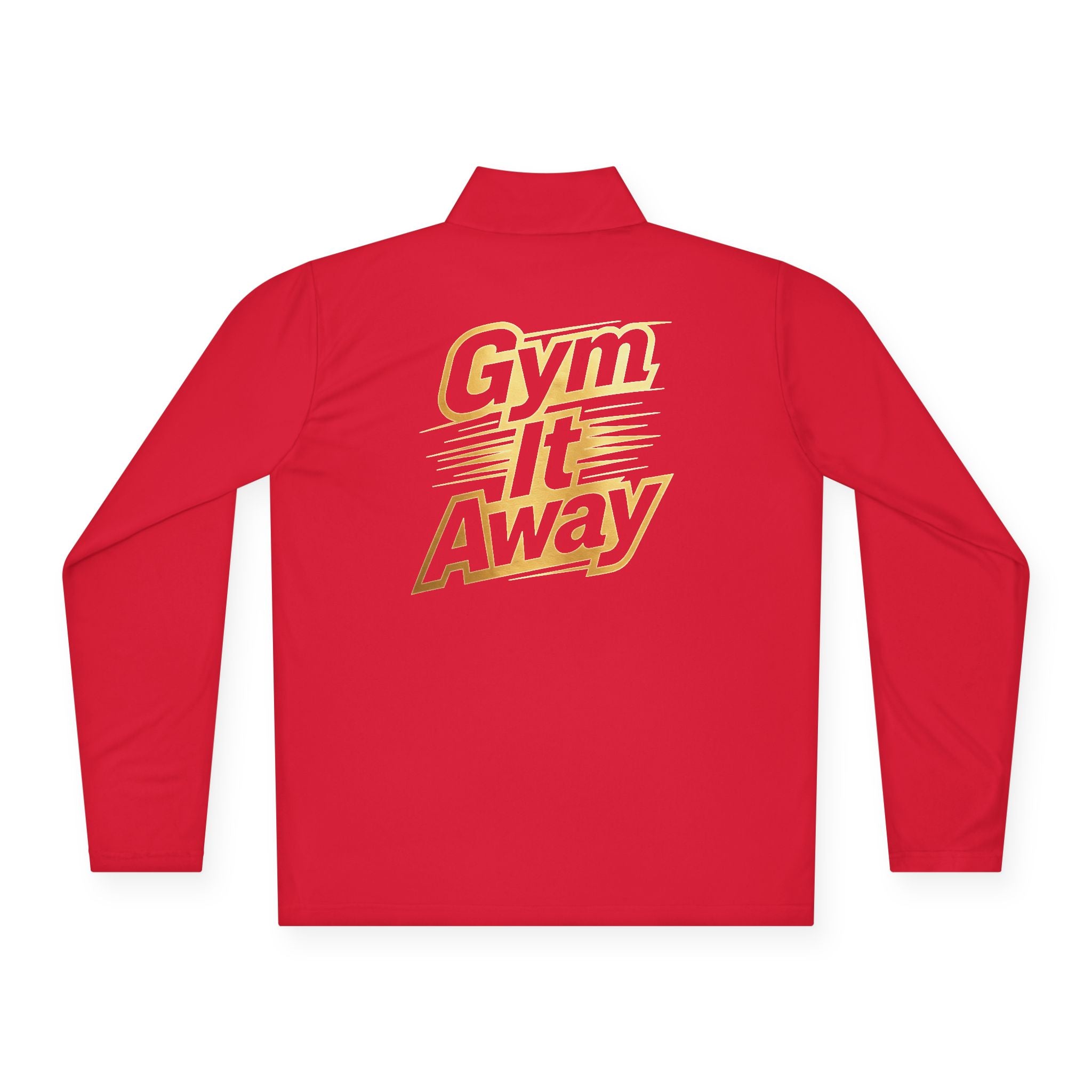 Gym It Away Quarter-Zip Pullover — Gold Fitness Pullover