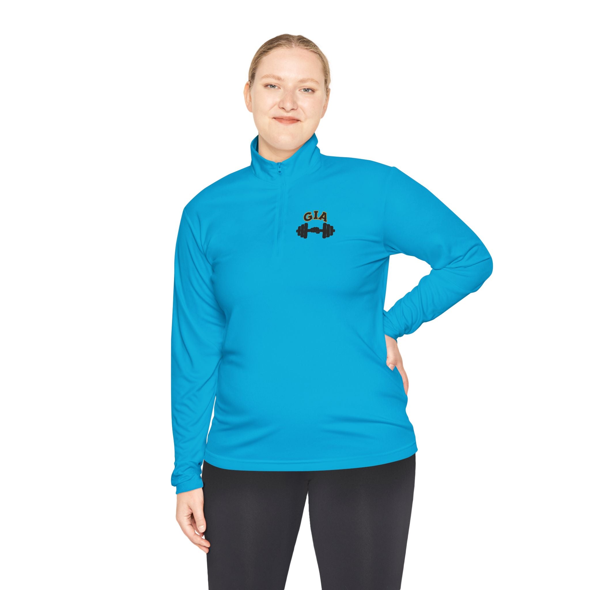 Gym It Away Quarter-Zip Pullover — Gold Fitness Pullover