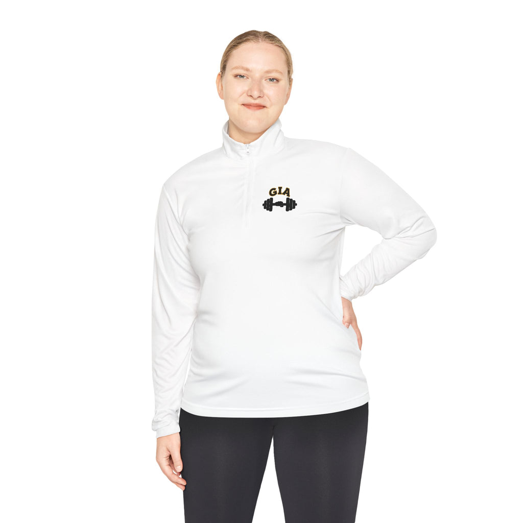 Gym It Away Quarter-Zip Pullover — Gold Fitness Pullover