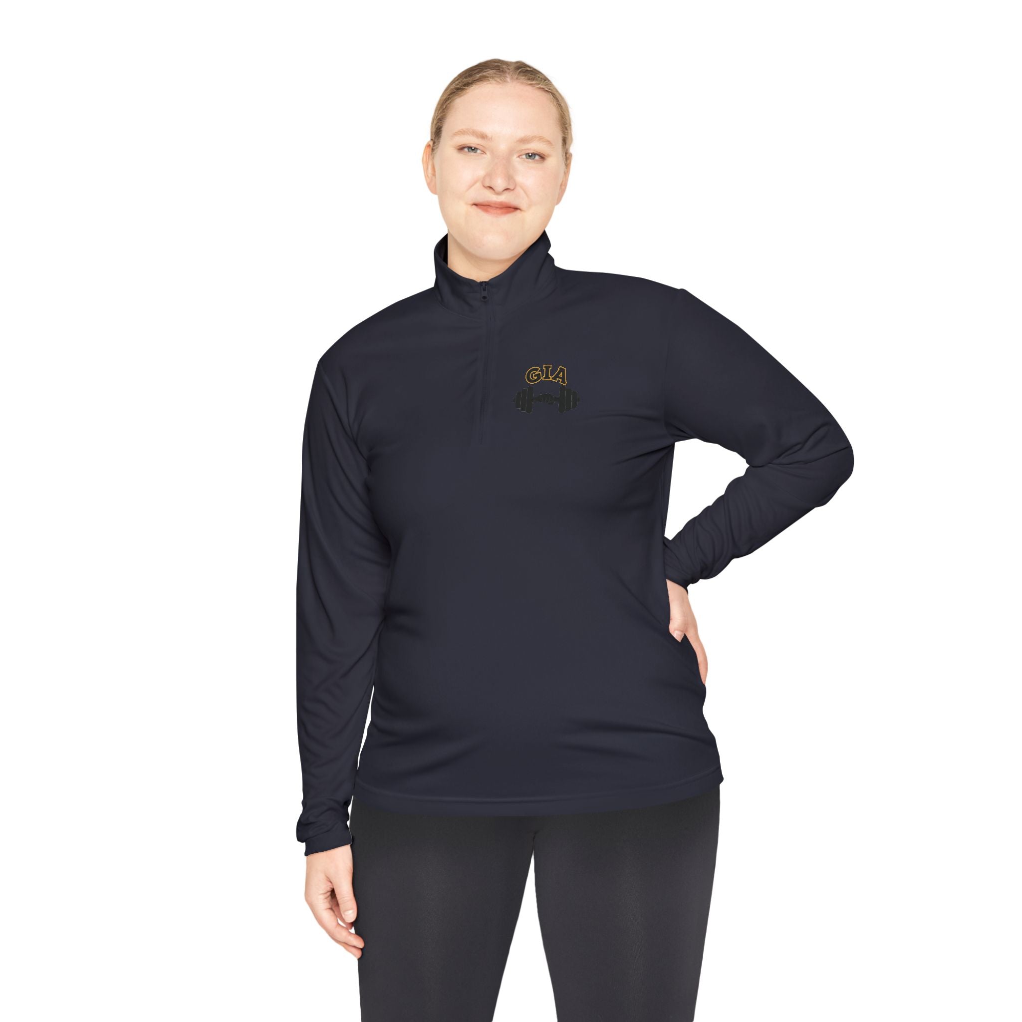 Gym It Away Quarter-Zip Pullover — Gold Fitness Pullover