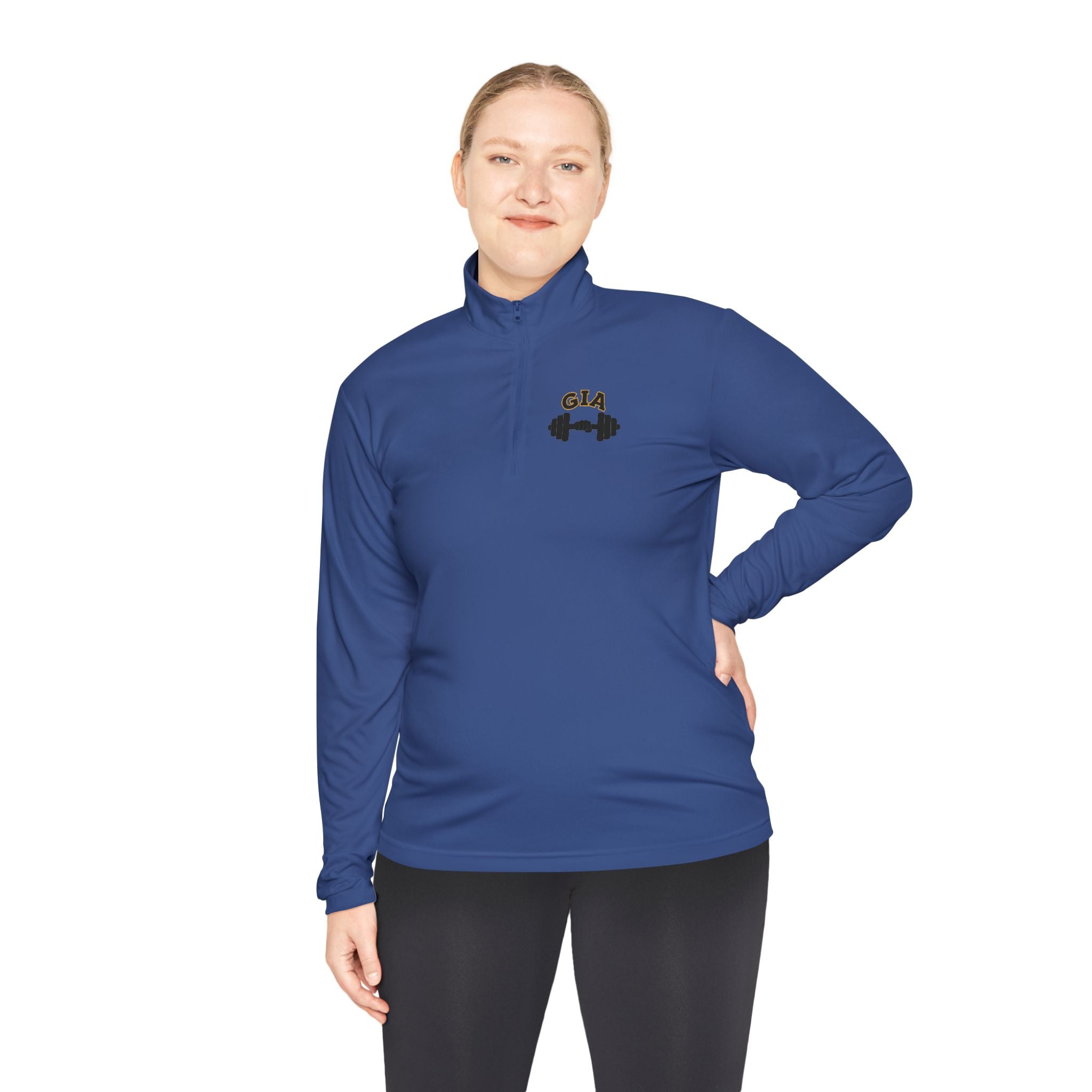 Gym It Away Quarter-Zip Pullover — Gold Fitness Pullover