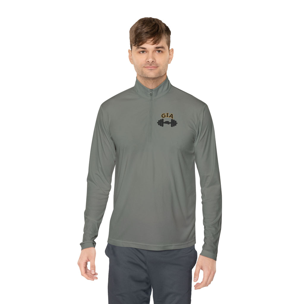 Gym It Away Quarter-Zip Pullover — Gold Fitness Pullover