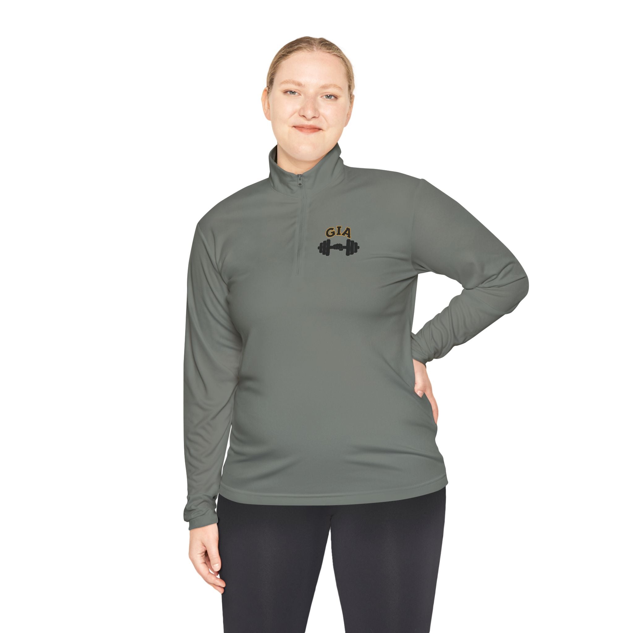 Gym It Away Quarter-Zip Pullover — Gold Fitness Pullover