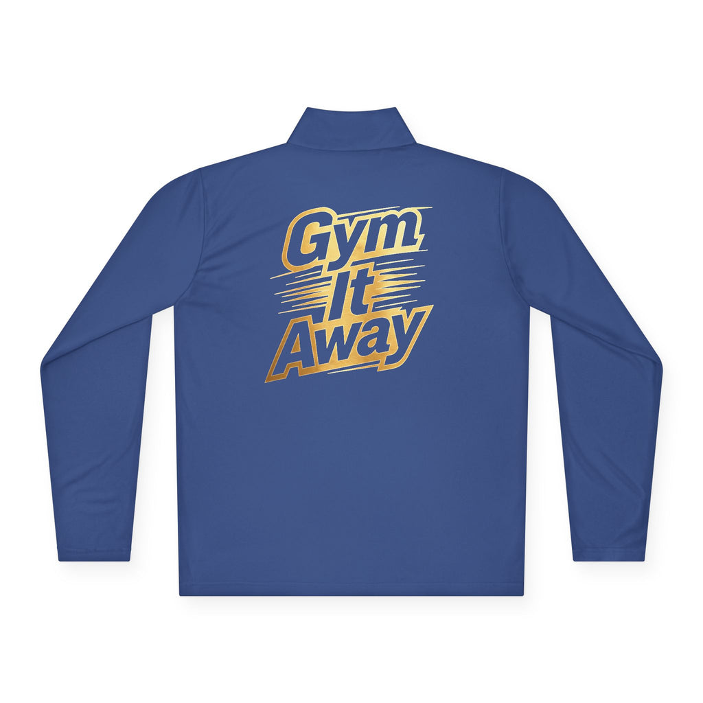 Gym It Away Quarter-Zip Pullover — Gold Fitness Pullover