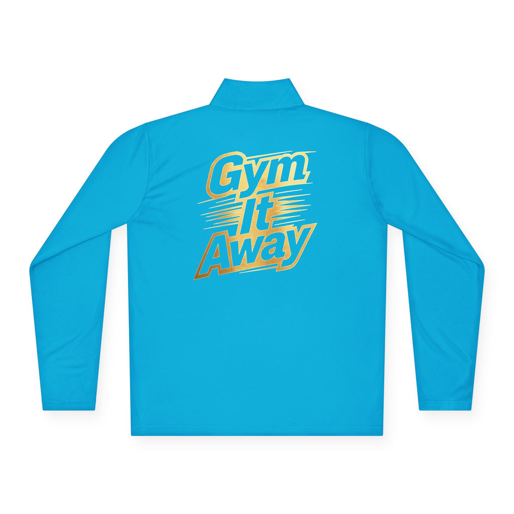 Gym It Away Quarter-Zip Pullover — Gold Fitness Pullover