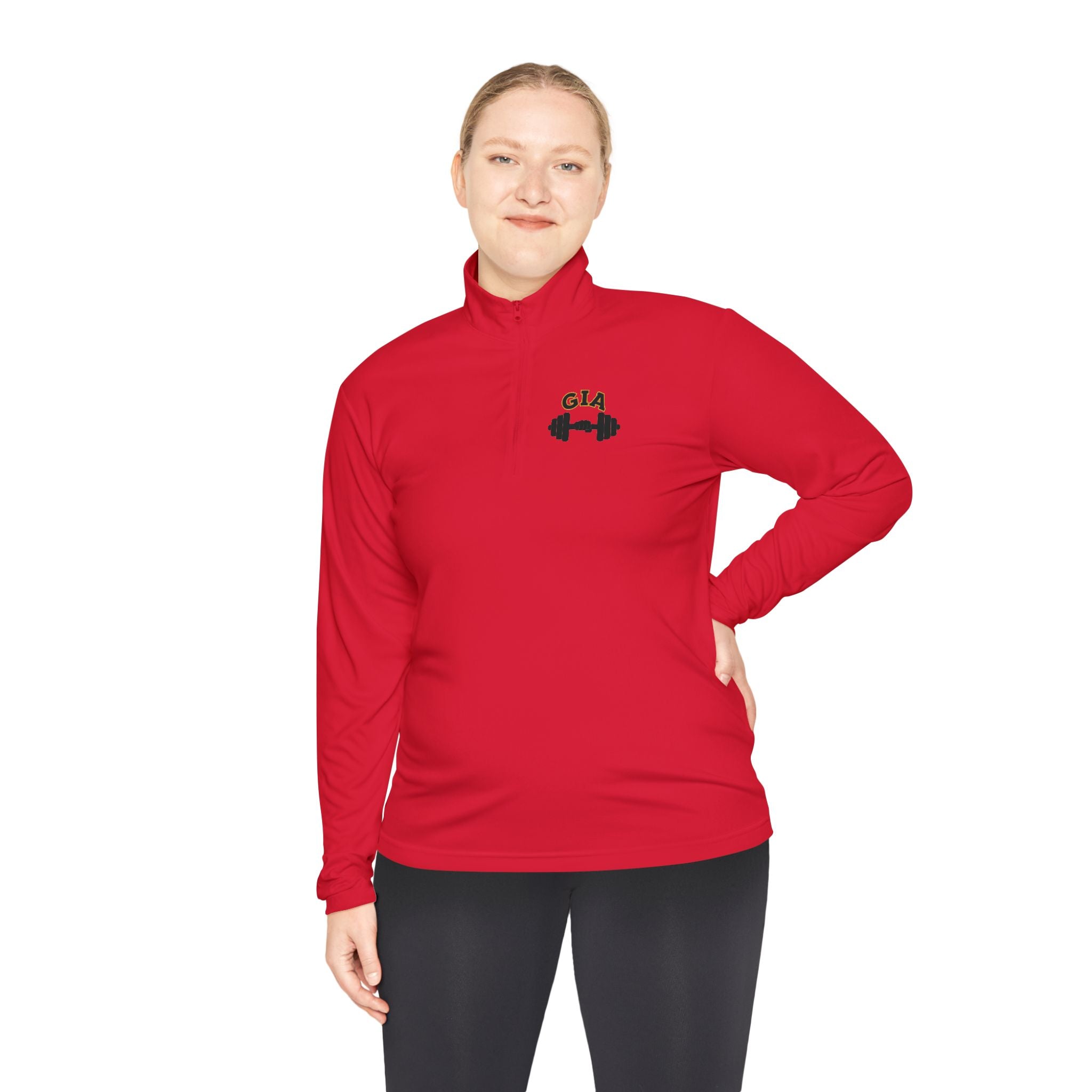 Gym It Away Quarter-Zip Pullover — Gold Fitness Pullover