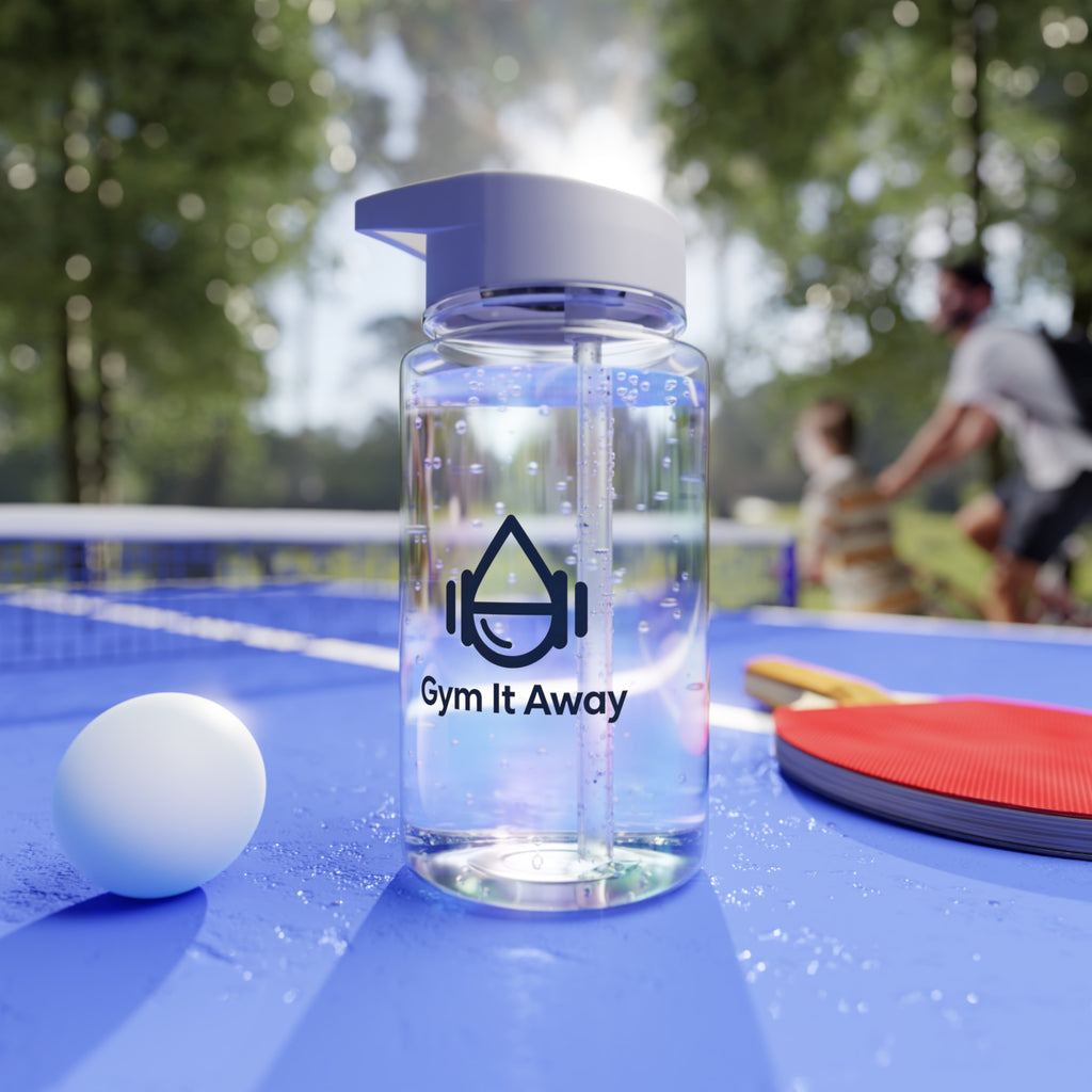 Gym It Away Tritan Water Bottle — Motivational Fitness Bottle with Straw
