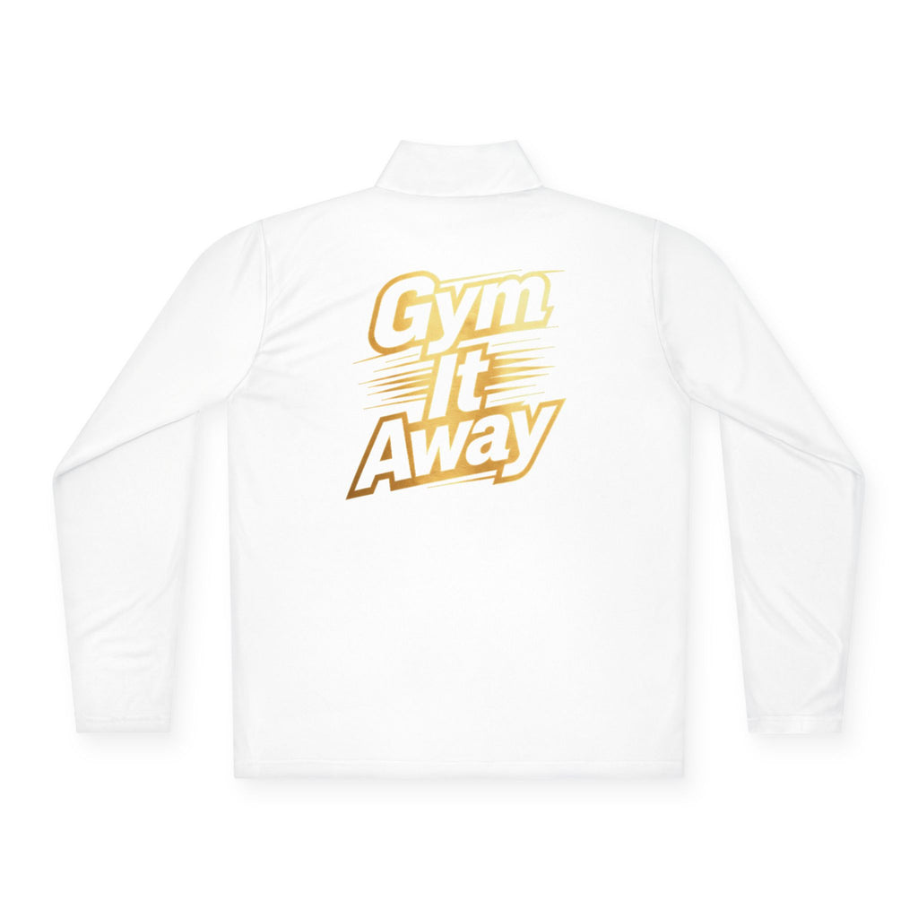 Gym It Away Quarter-Zip Pullover — Gold Fitness Pullover