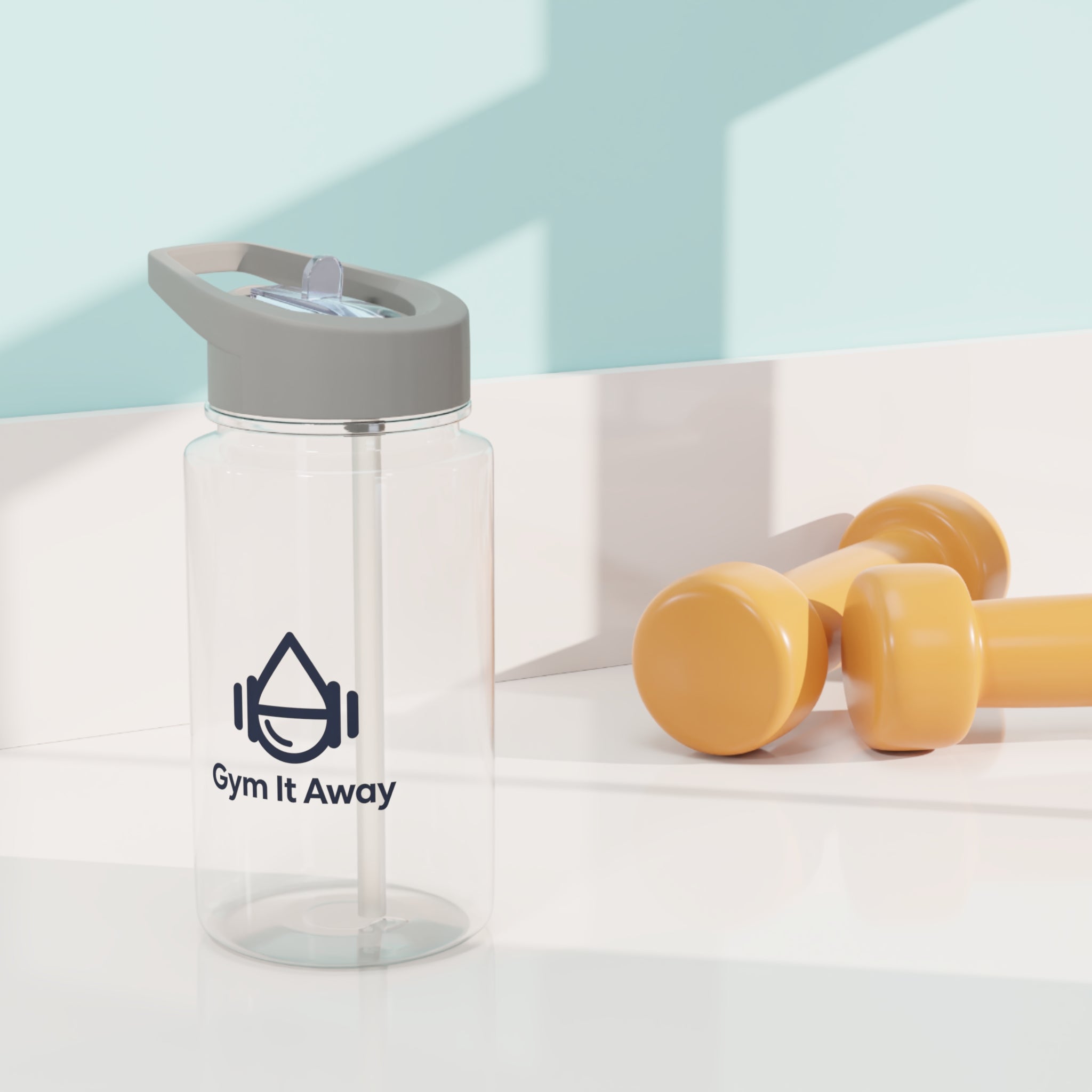 Gym It Away Tritan Water Bottle — Motivational Fitness Bottle with Straw